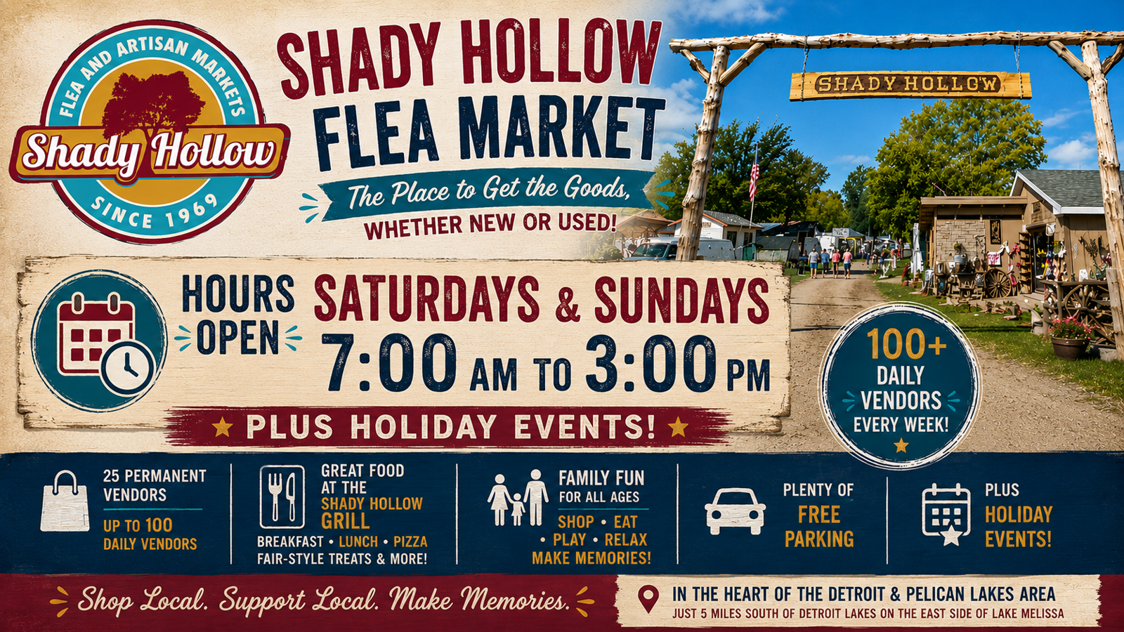 Shady Hollow Flea Market banner
