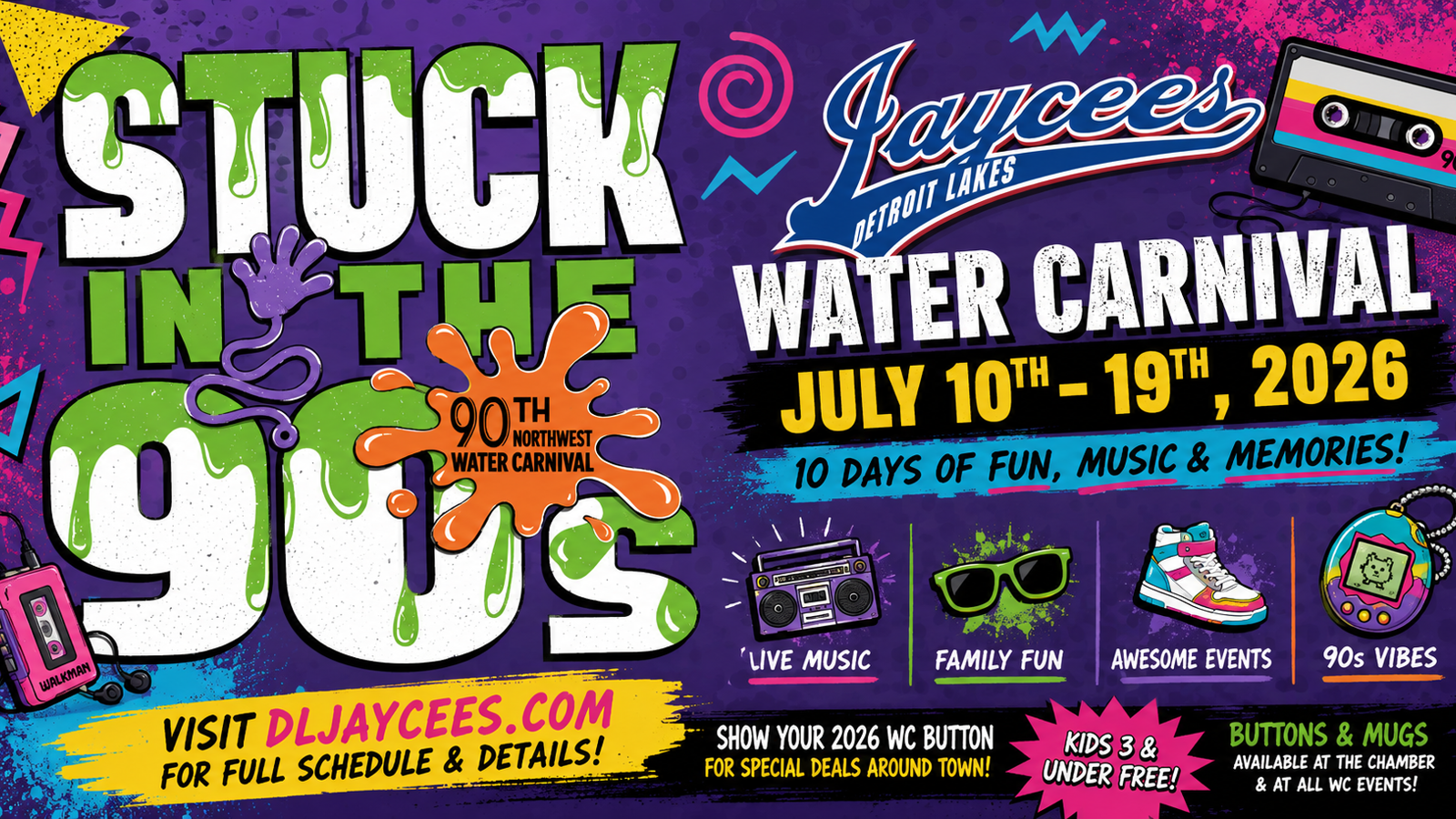 Water Carnival Stuck in the 90s banner