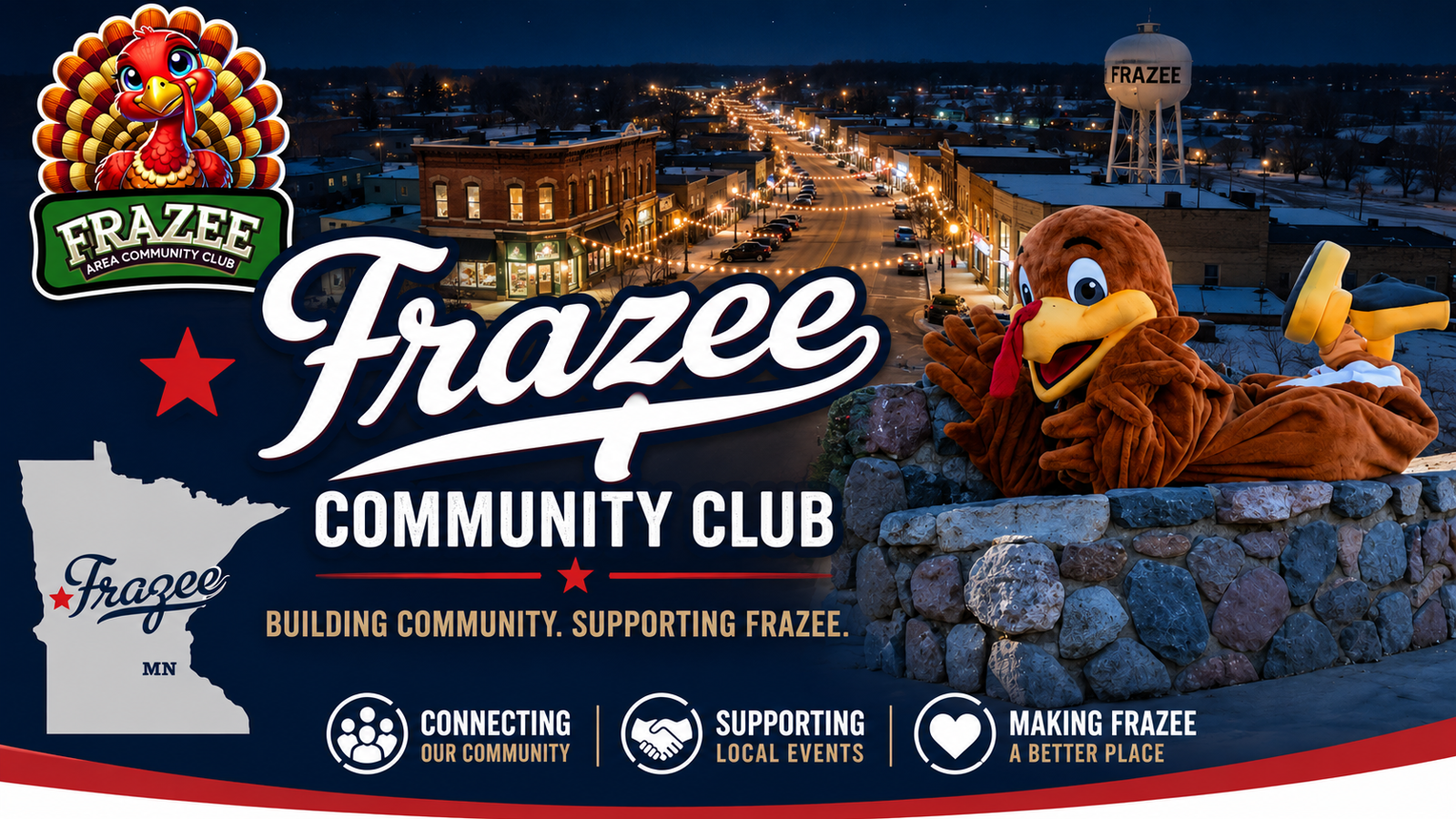 Frazee Area Community Club banner