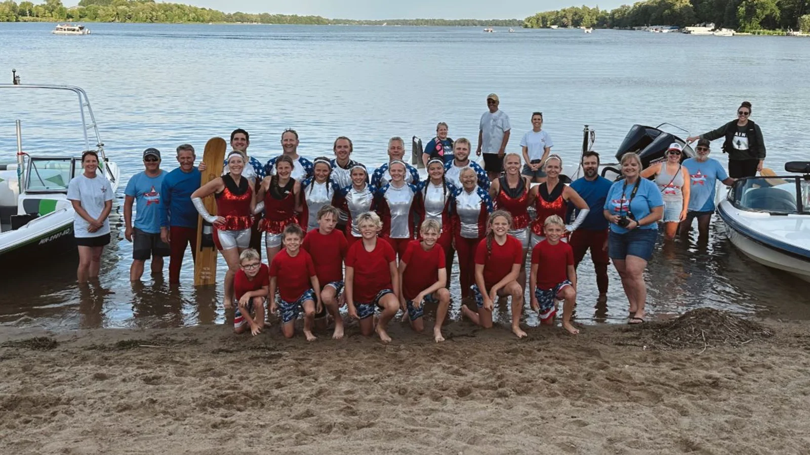Team with boats